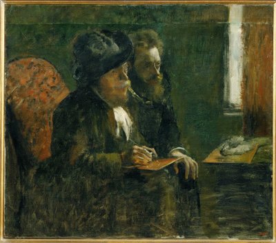 Doppelporträt von Marcellin Desboutin und Ludovic Lepic von Edgar Degas